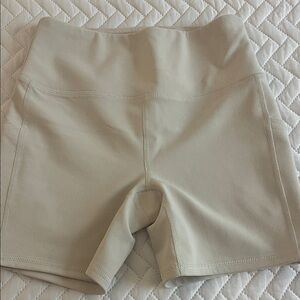 RBX Ribbed Women's Cream Biker Shorts Sz S NWOT